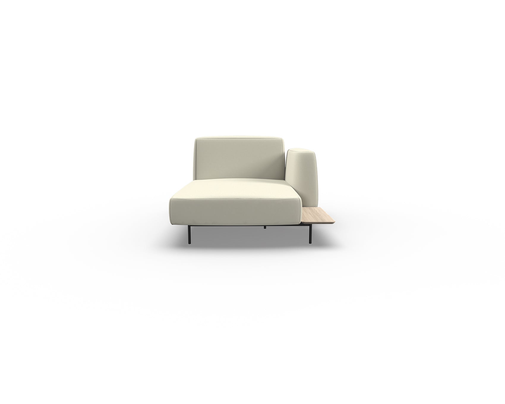 Noon Sofa Right Chaise with Shelf